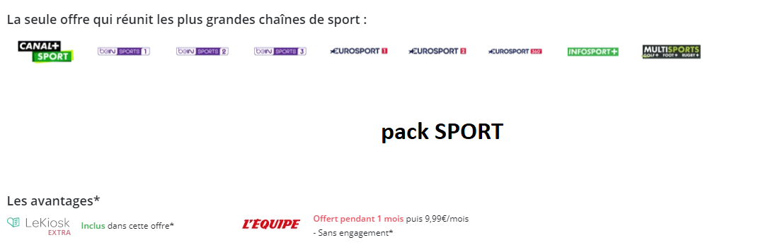 pack sport canal +